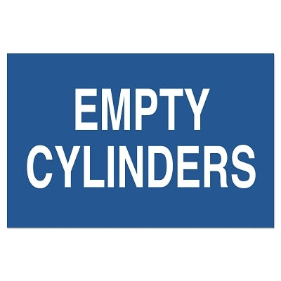 Brady Chemical and Hazardous Material Signs, Empty Cylinders, Blue/White (262-70317)