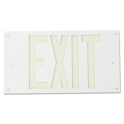 Brady Glo Exit Signs, Exit, 15 x 0.25 x 8.25, White (262-80753)