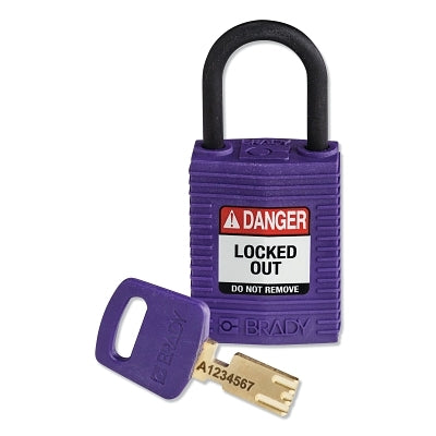 Brady SafeKey Compact Nylon Lockout Padlocks (262-CPT-PRP-25PL-KD)