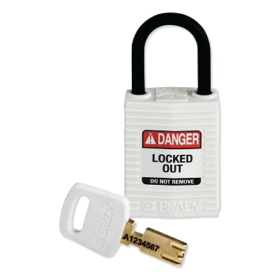 Brady SafeKey Compact Nylon Lockout Padlocks (262-CPT-WHT-25PL-KD)