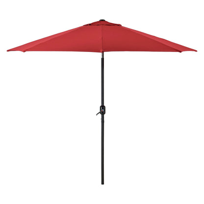 Global Industrial Outdoor Umbrella with Tilt Mechanism, Olefin Fabric, 8-1/2'W, Red (WB262070)