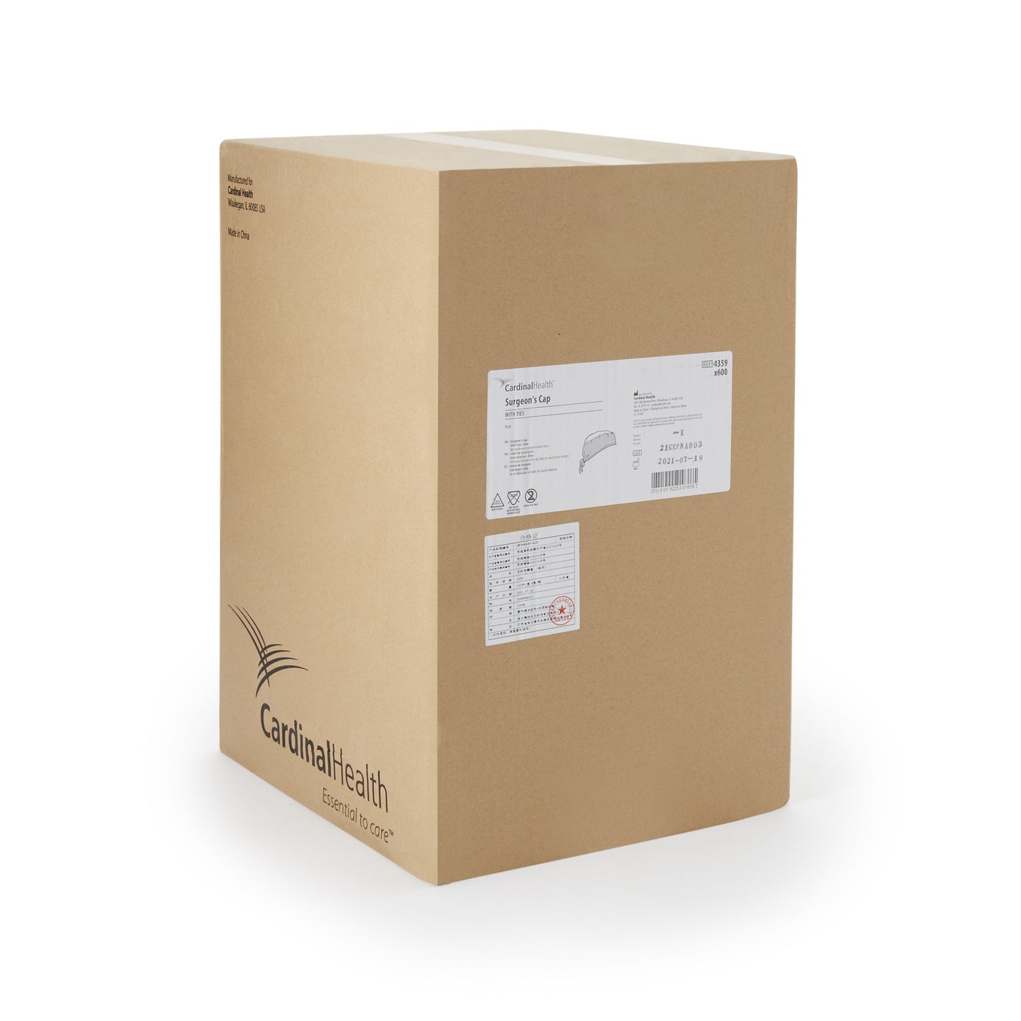 Cardinal Health™ Surgeon Cap One Size Fits Most Blue Tie Closure (237188_EA)