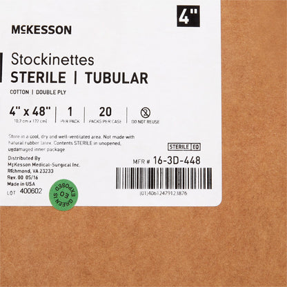 McKesson Surgical Stockinette Tubular 4 X 48 Inch Sterile (460831_CS)