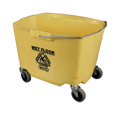 Impact® 35 Quart Bucket w/ 3" Casters, Yellow, 1/Case (IMP2635-3Y)