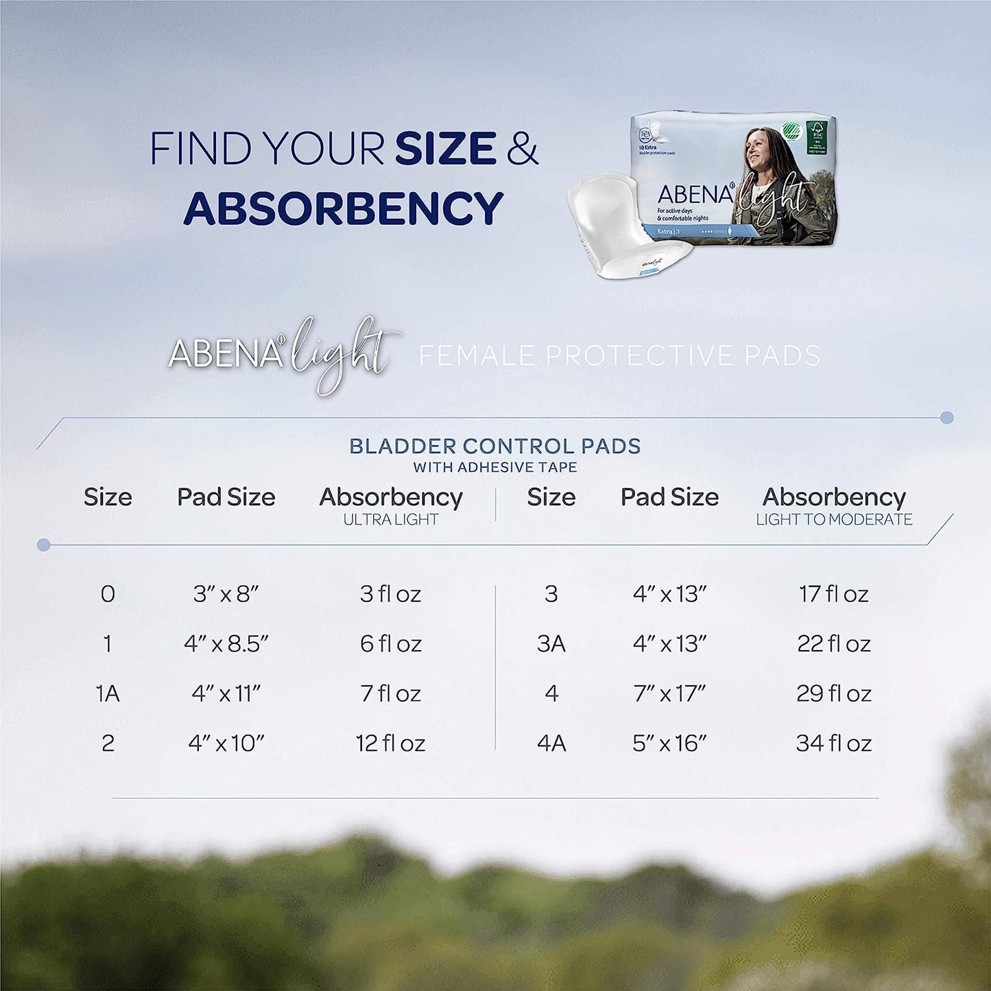 Abena™ Light Extra Bladder Control Pad 13 Inch Length Light Absorbency Fluff / Polymer Core One Size Fits Most (1117091_BG)