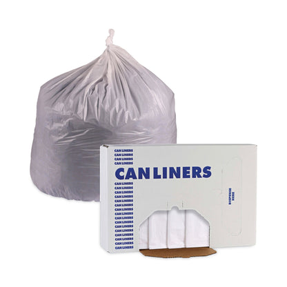 Boardwalk® Trash Bag 60 gal. White LLDPE 0.70 mil 38 X 58 Inch Star Seal Bottom Flat Pack (1190907_CS)