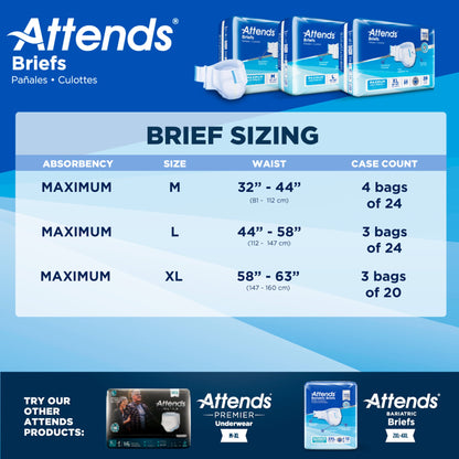 Attends® Unisex Incontinence Brief X-Large Disposable Heavy Absorbency (959160_BG)