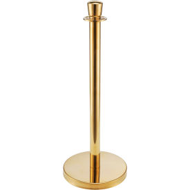Global Industrial Best Value Portable Gold Finished 34" H Post With Base (WB269384)