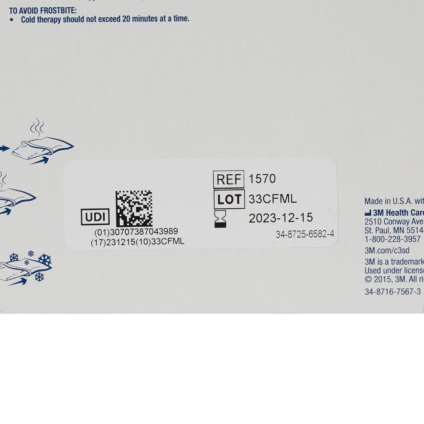 3M™ Hot / Cold Pack General Purpose One Size Fits Most 4 X 10 Inch Plastic / Gel Reusable (5794_CS)