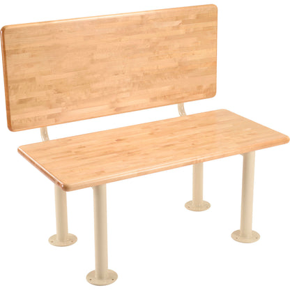 Global Industrial ADA Locker Room Bench, Hardwood, 42"W x 20"D x 17-1/4"H (WB269859)