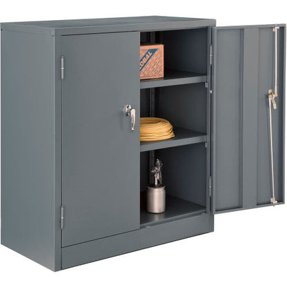 Global Industrial Counter Height Cabinet, 36"W x 18"D x 42"H, Unassembled, Gray (WB269870GY)