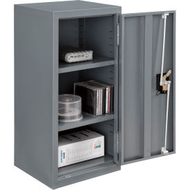 Global Industrial Wall Mount Storage Cabinet, 13-3/4"W x 12-3/4"D x 30"H, Assembled Gray (WB269874GY)