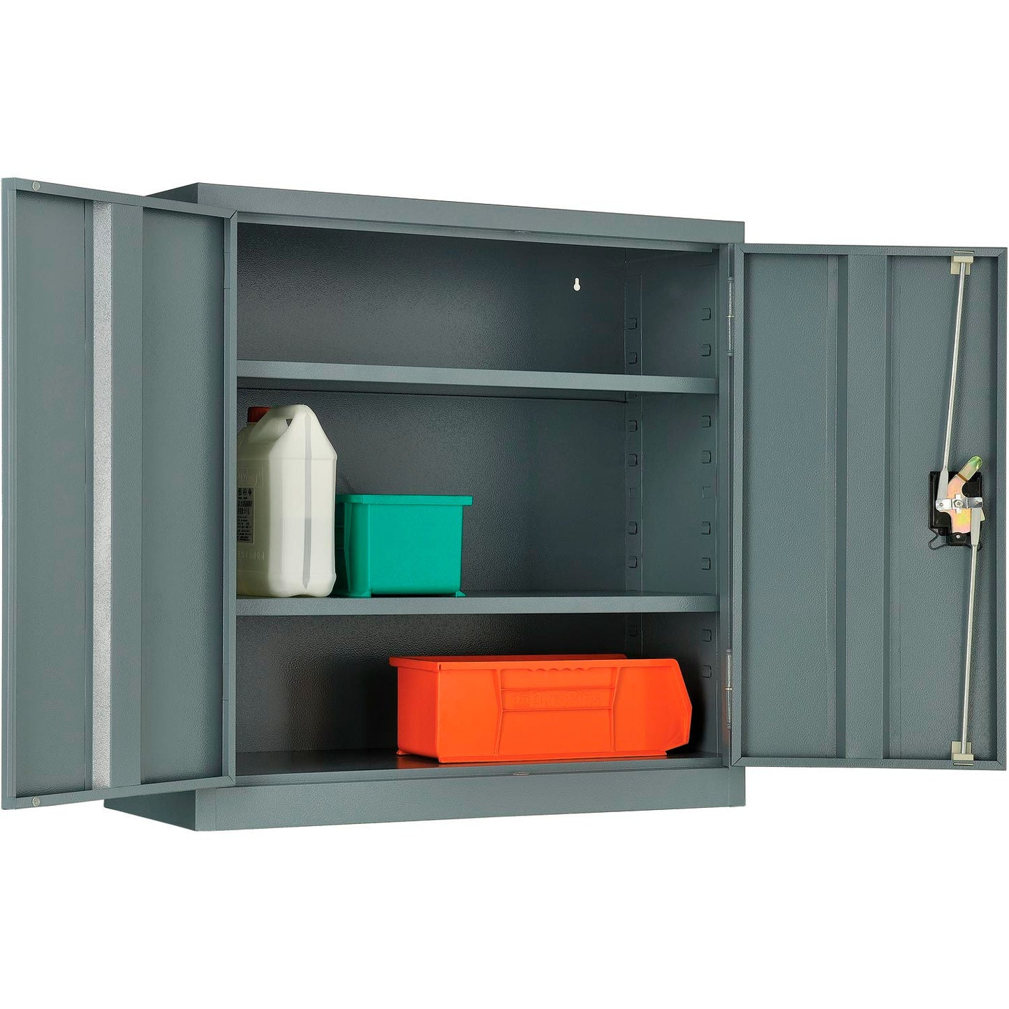 Global Industrial Wall Mount Storage Cabinet, 30"W x 12"D x 30"H, Assembled, Gray (WB269876GY)