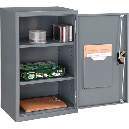 Global Industrial Wall Mount Storage Cabinet, 19-7/8"W x 14-1/4"D x 32-3/4"H, Assembled Gray (WB269877GY)