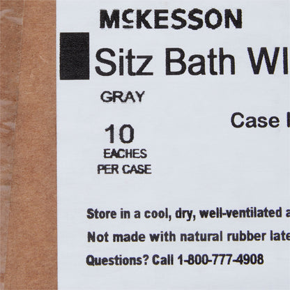 McKesson Sitz Bath Round Graphite Plastic 2000 mL Bag Graduated, 500 mL Increments up to 2000 mL (1028137_CS)