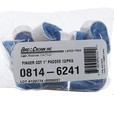 Bird & Cronin Finger Cot Splint One Size Fits Most Without Fastening Finger Blue / Silver (479115_EA)