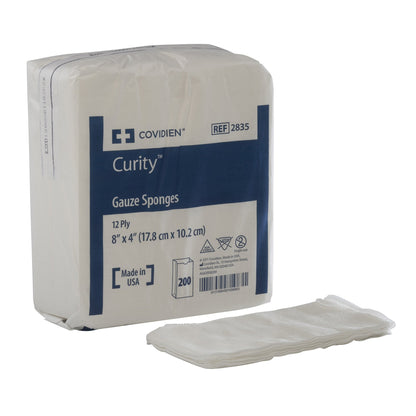 Curity™ Gauze Sponge 4 X 8 Inch 12-Ply Rectangle NonSterile 200 per Pack (9972_EA)