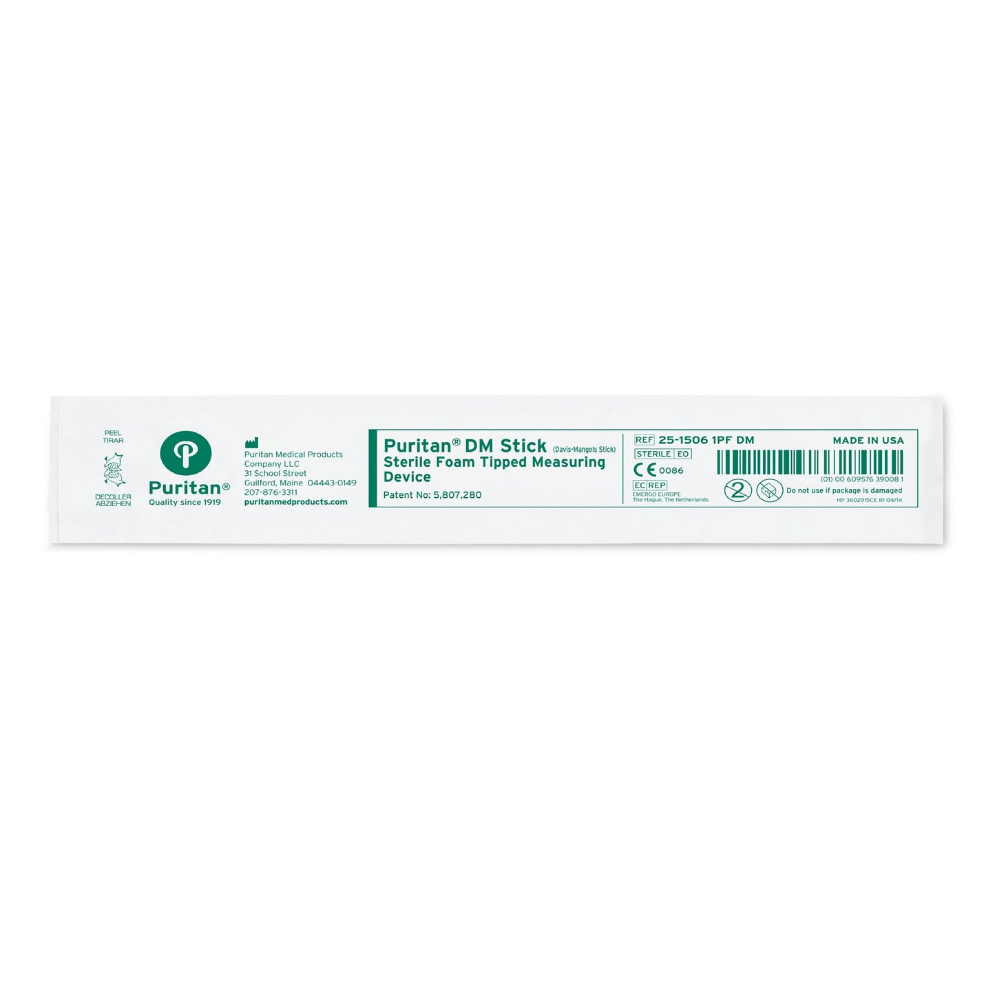 Puritan® Wound Measuring Device 6 Inch Length Foam / Polystyrene Sterile (682382_EA)
