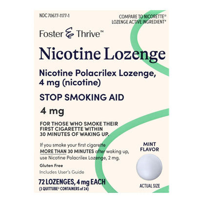 Foster & Thrive™ Stop Smoking Aid 4 mg Strength Lozenge (1238980_PK)
