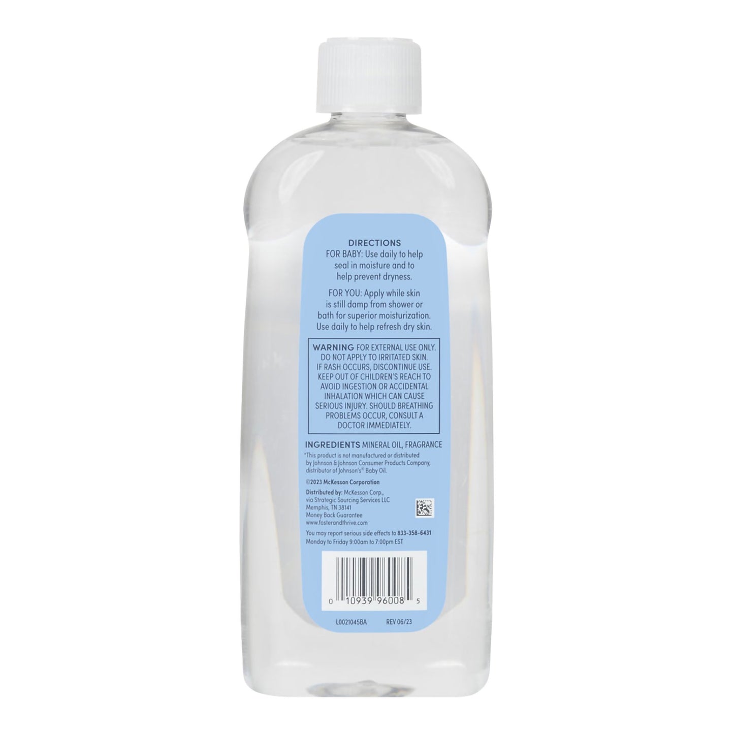 Foster & Thrive® Baby Oil 20 oz. Bottle Scented Oil (1258000_EA)