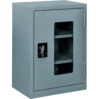Global Industrial Clear View Wall Storage Cabinet, 18"W x 12"D x 26"H, Assembled, Gray (WB270018GY)