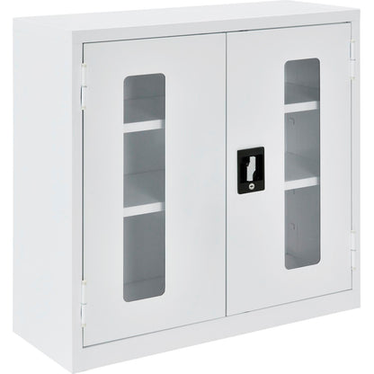 Global Industrial Clear View Wall Storage Cabinet, 30"W x 12"D x 30"H, Assembled, Off White (WB270019WH)