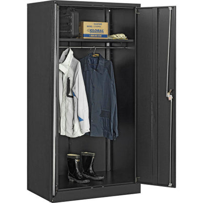 Global Industrial Wardrobe Cabinet Assembled 36x24x72 Black (WB270034BK)