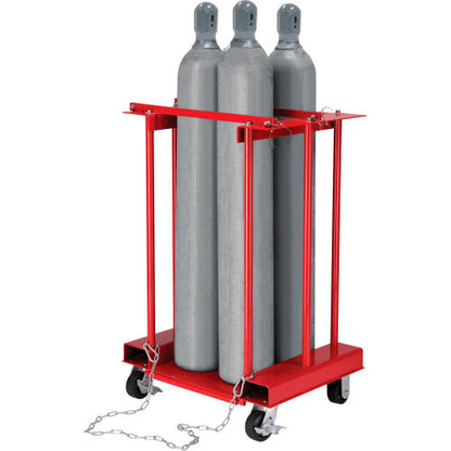 Global Industrial Forkliftable Cylinder Storage Caddy, Mobile For 4 Cylinders (WB270217C)