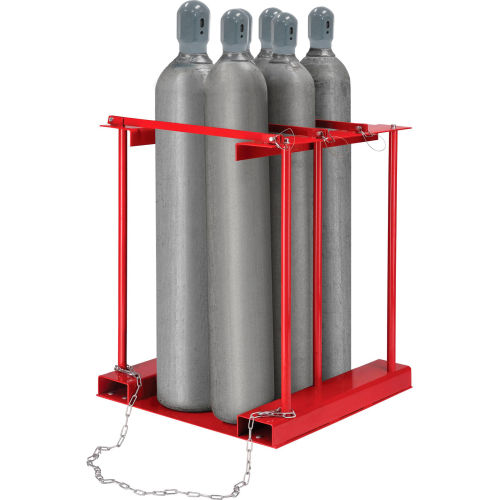 Global Industrial Forkliftable Cylinder storage Caddy, Stationary For 6 Cylinders (WB270218)