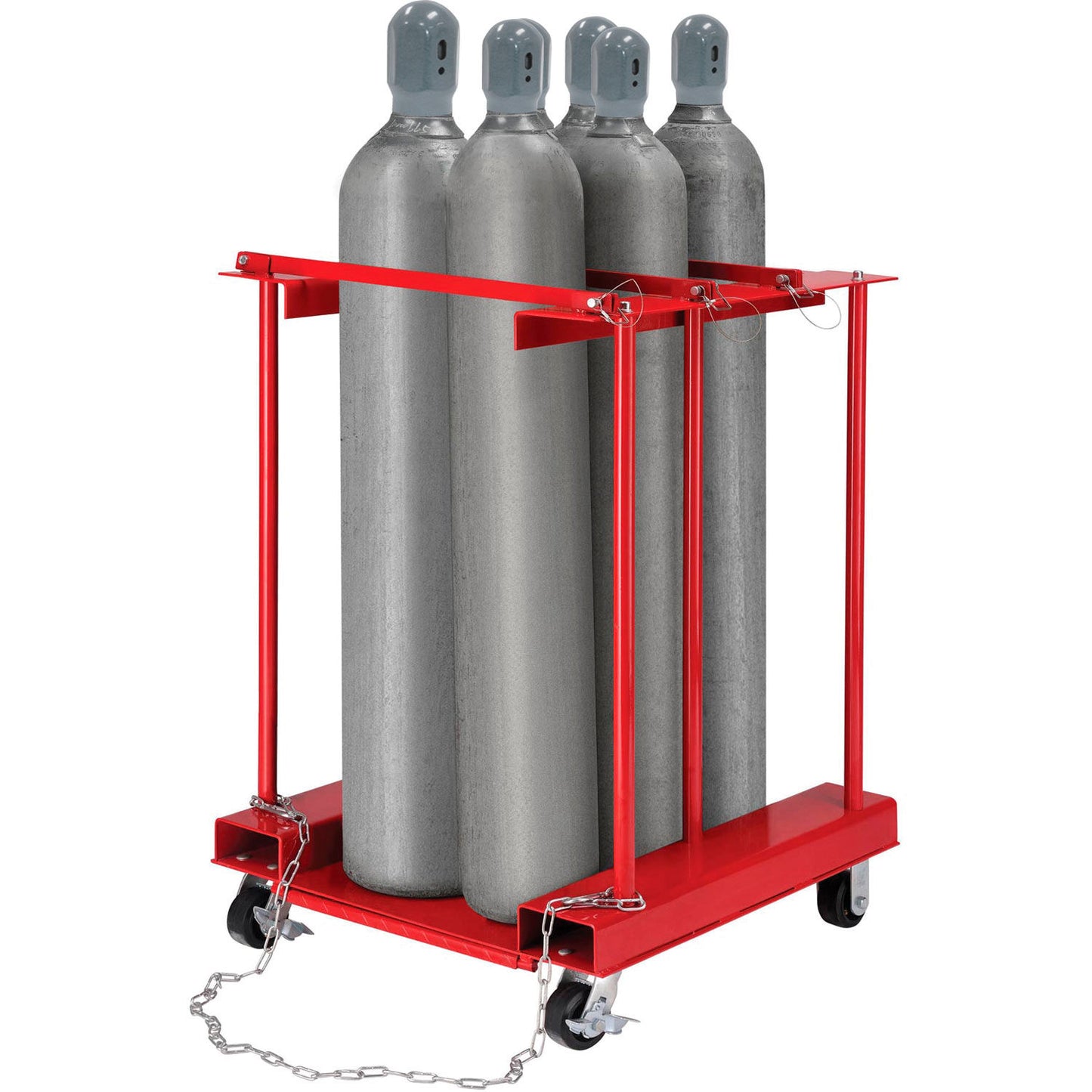 Global Industrial Forkliftable Cylinder Storage Caddy, Mobile For 6 Cylinders (WB270218C)