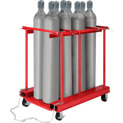 Global Industrial Forkliftable Cylinder Storage Caddy, Mobile For 8 Cylinders (WB270219C)