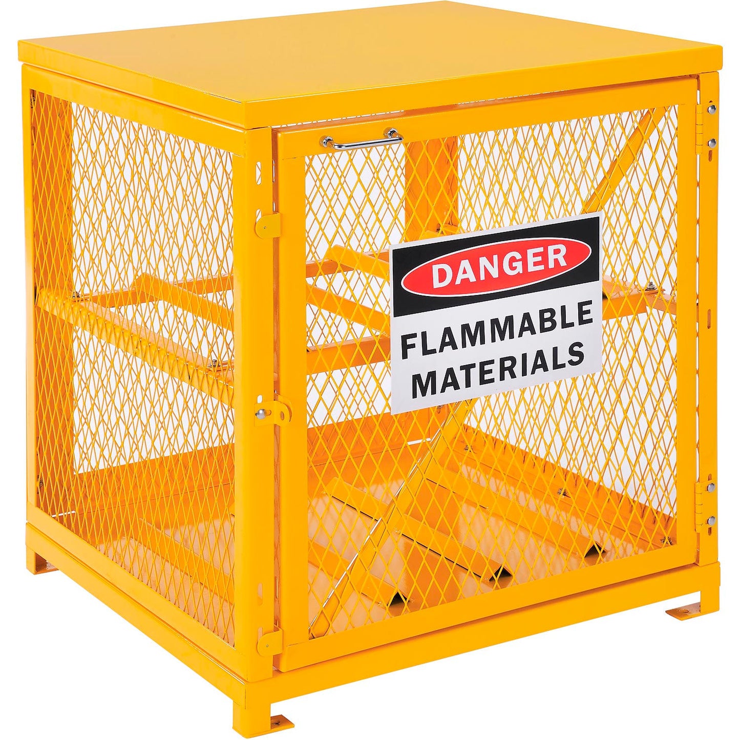 Global Industrial Cylinder Storage Cabinet SGL Door Horizontal 4 Cylinder Capacity Assembled (WB493352)