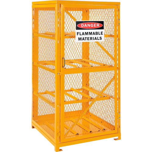 Global Industrial Cylinder Storage Cabinet SGL Door Horizontal 8 Cylinder Capacity Assembled (WB493353)