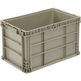 Global Industrial Stackable Straight Wall Container, Solid, 24"L x 15"W x 14"H, Gray (WB270289)