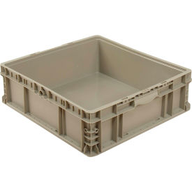 Global Industrial Stackable Straight Wall Container, Solid, 24"L x 22"W x 7"H, Gray (WB270290)