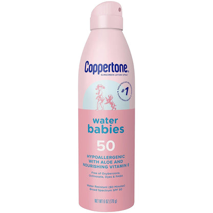 Coppertone® Water Babies Sunscreen SPF 50 Liquid 6 oz. Aerosol Can (1231876_EA)