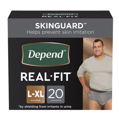 Depend® Real Fit® Male Adult Absorbent Underwear Waistband Style Large / X-Large Disposable Heavy Absorbency (1132145_PK)