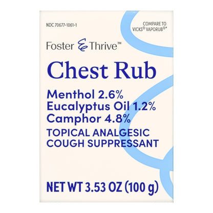 Foster & Thrive™ Chest Rub 4.8% - 1.2% - 2.6% Strength Ointment 3.5 oz. (1235084_EA)