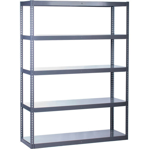 Global Industrial 5 Shelf, High Capacity Boltless Shelving, Steel deck, Starter, 72"W x 24"D x 84"H (WB272138)