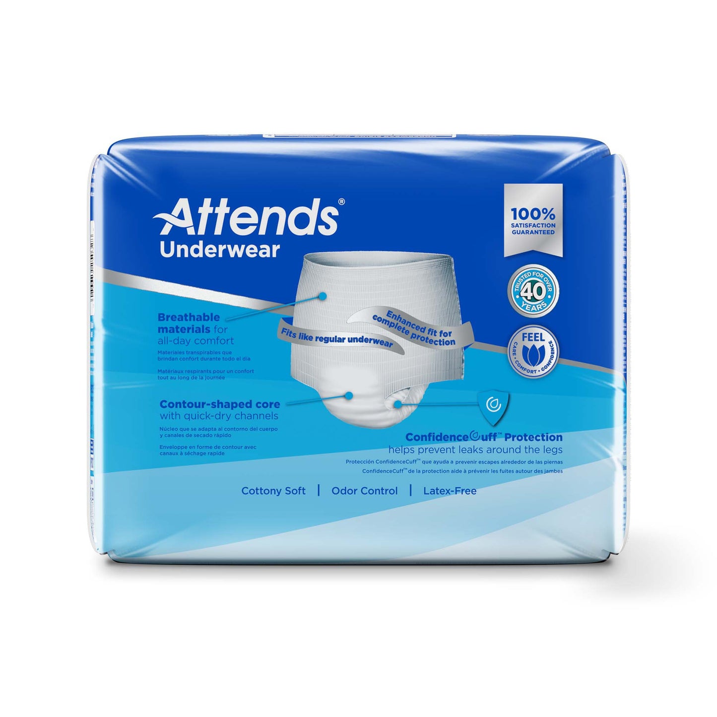 Attends® Unisex Adult Absorbent Underwear Pull On with Tear Away Seams Large Disposable Heavy Absorbency (738816_PK)