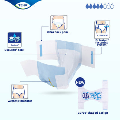 TENA Dry Comfort™ Unisex Adult Incontinence Brief Large Disposable Moderate Absorbency (1245725_PK)