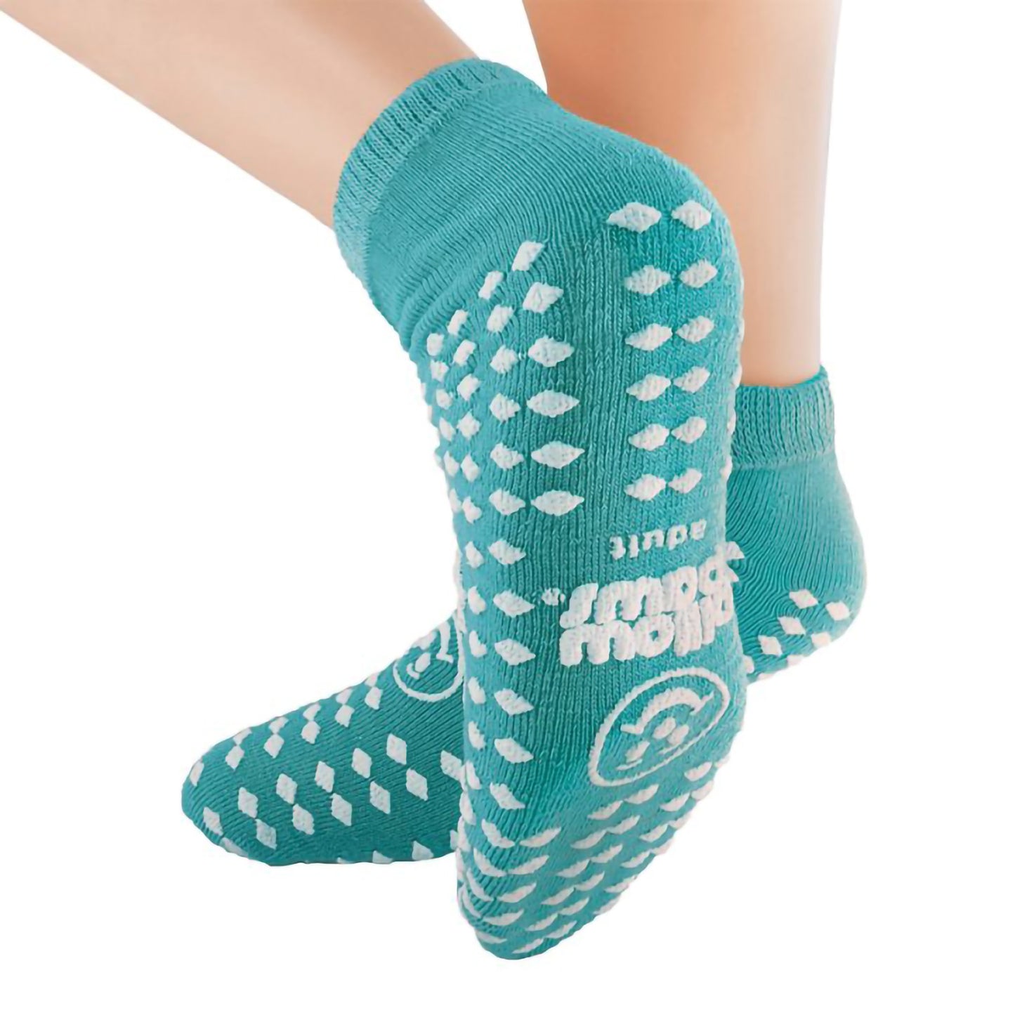 Pillow Paws® 360° Imprint Slipper Socks Unisex Adult One Size Fits Most All Around Tread Single Patient Use Teal (483416_PR)