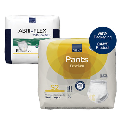 Abena® Premium Pants S2 Unisex Adult Absorbent Underwear Pull On with Tear Away Seams Small Disposable Heavy Absorbency (1218227_CS)