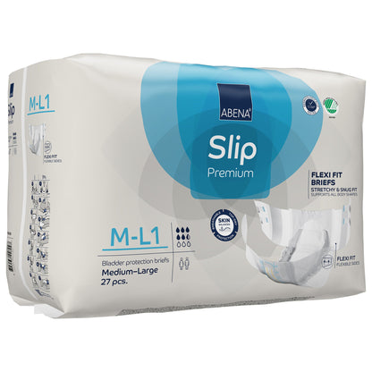Abena Slip Flexi Fit Unisex Adult Incontinence Brief Medium / Large Disposable Moderate Absorbency (1246189_PK)