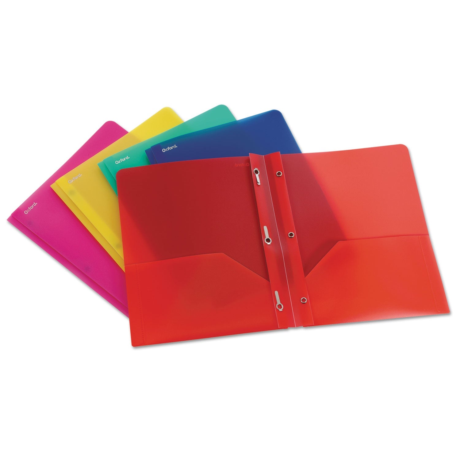 Oxford™ Two-Pocket Portfolio, Tang Fastener, 0.5