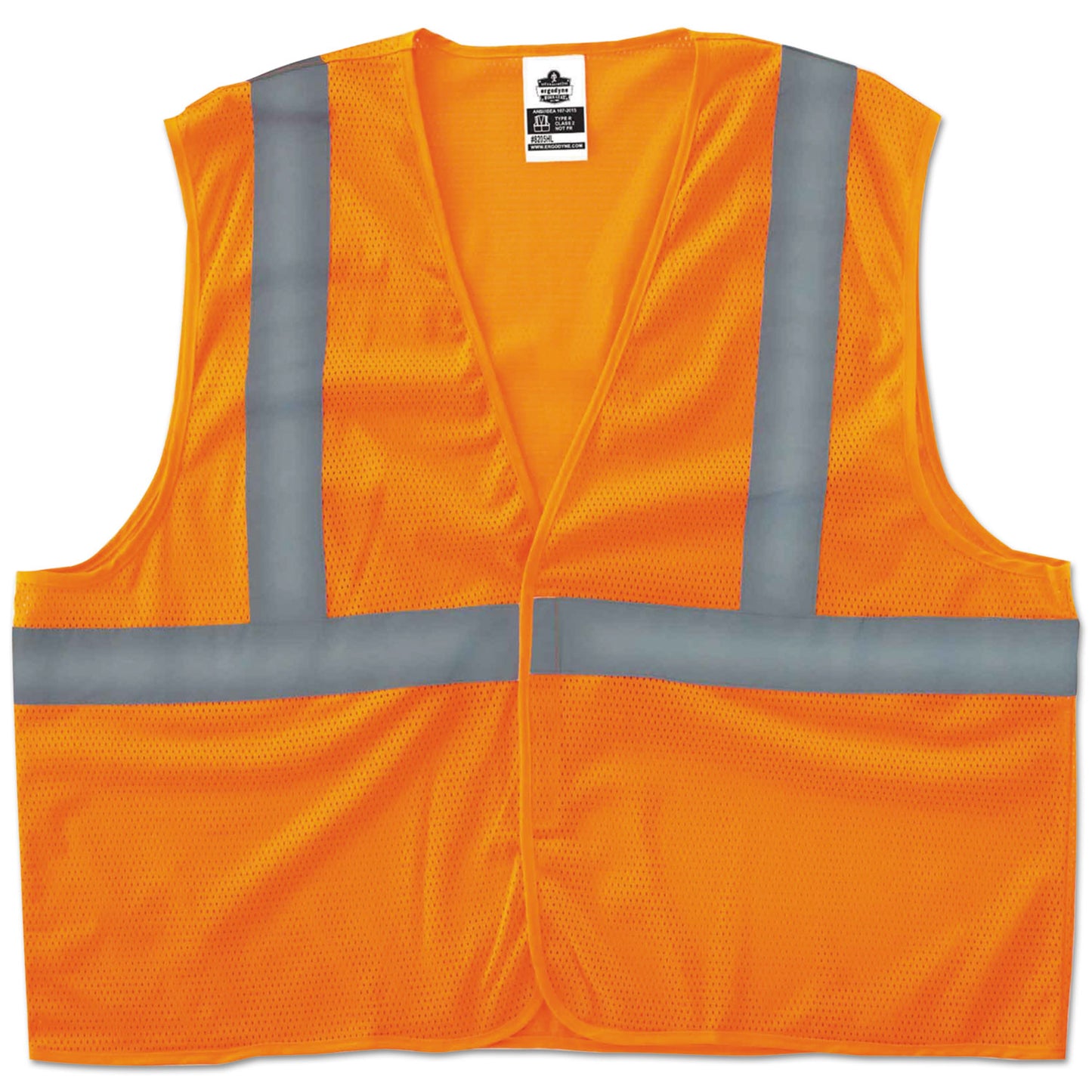 ergodyne® GloWear 8205HL Type R Class 2 Super Econo Mesh Vest, Polyester Mesh, 4X-Large to 5X-Large, Orange (EGO20969)