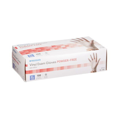 McKesson Exam Glove X-Large NonSterile Vinyl Standard Cuff Length Smooth Clear Not Rated (354441_BX)