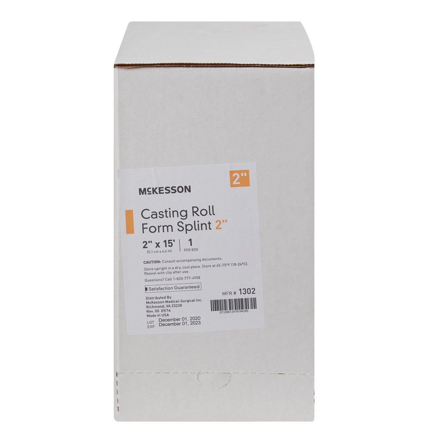 McKesson Padded Splint Roll 2 Inch X 15 Foot Fiberglass White (862506_BX)
