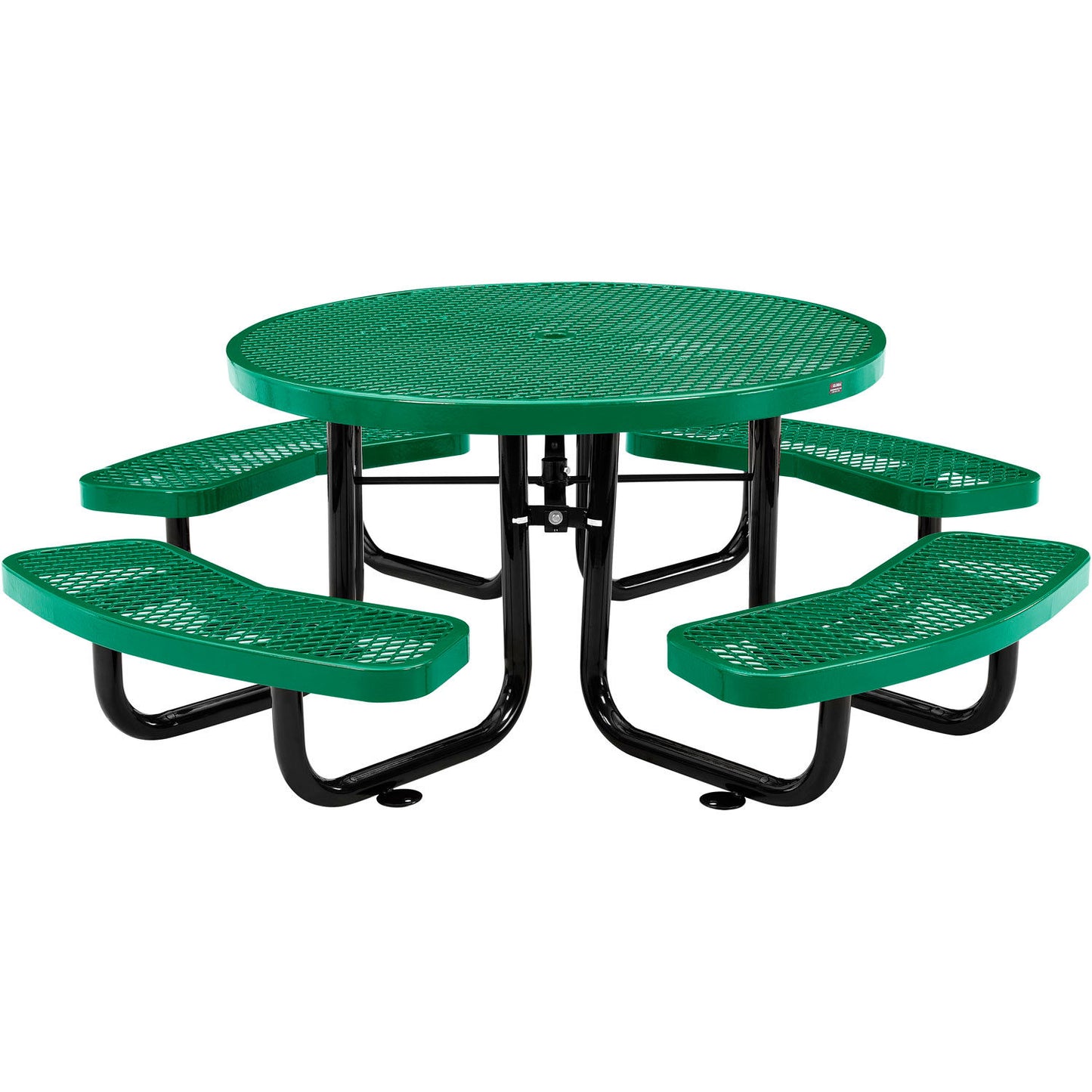 Global Industrial 46" Round Kids Picnic Table, Expanded Metal, Green (WB277150KGN)