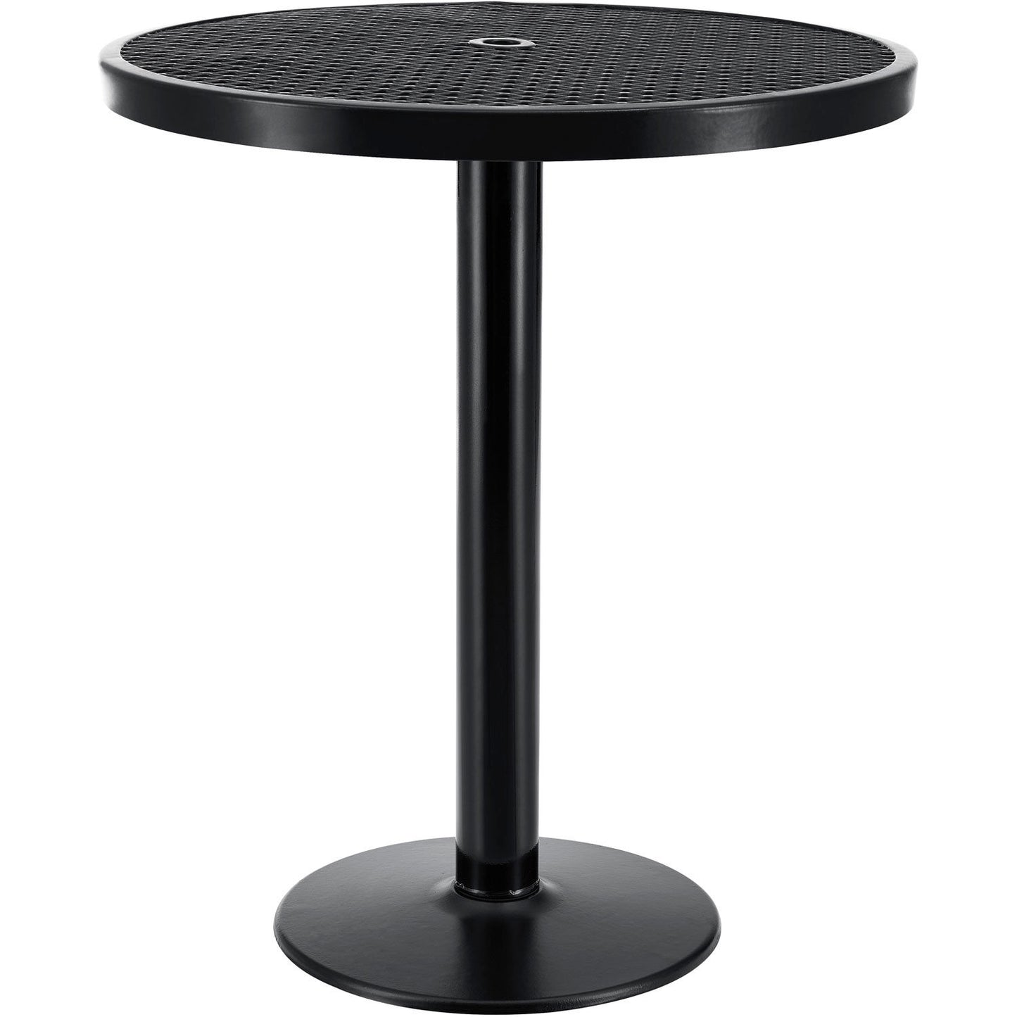 Global Industrial 36" Round Outdoor Bar Height Table, 42"H, Expanded Metal, Black (WB278003BK)
